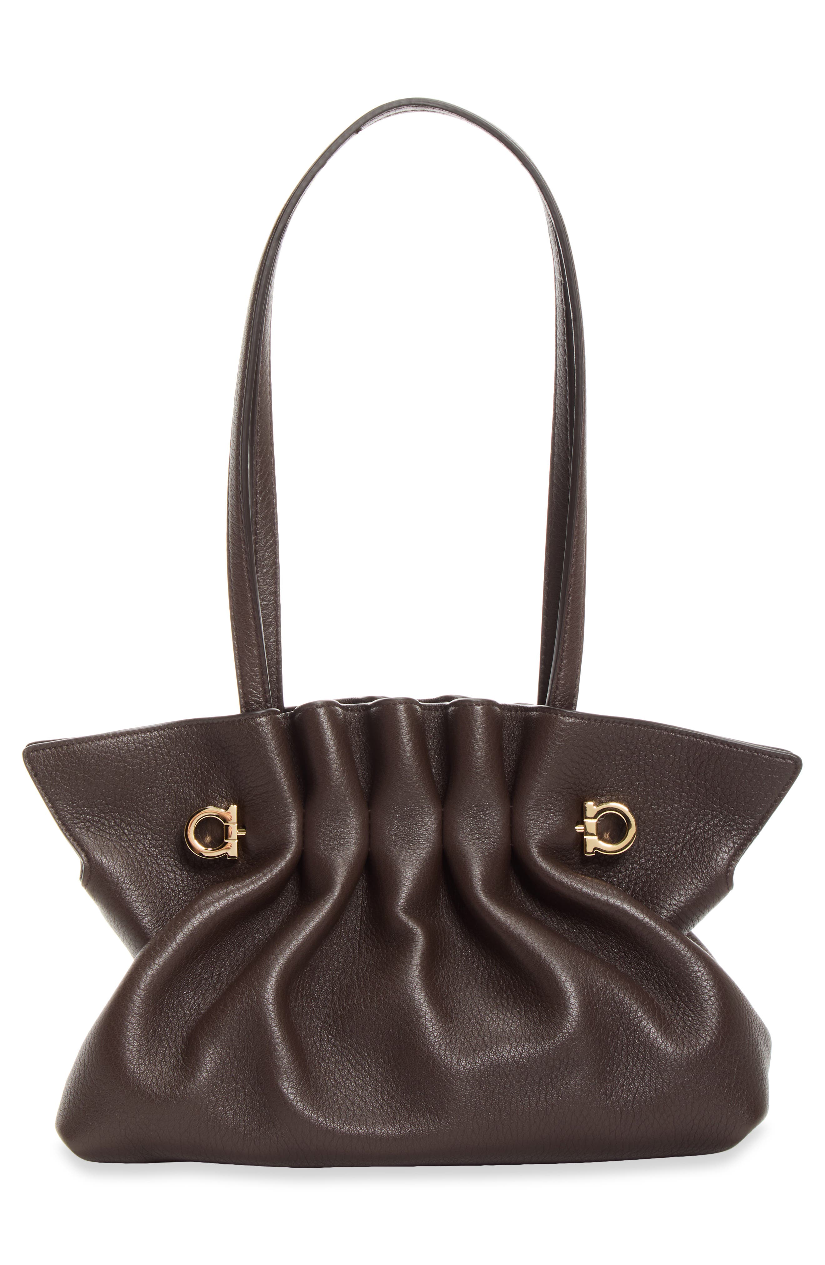 Soft Small Leather Shoulder Bag, Alternate, color, TESTA DI MORO