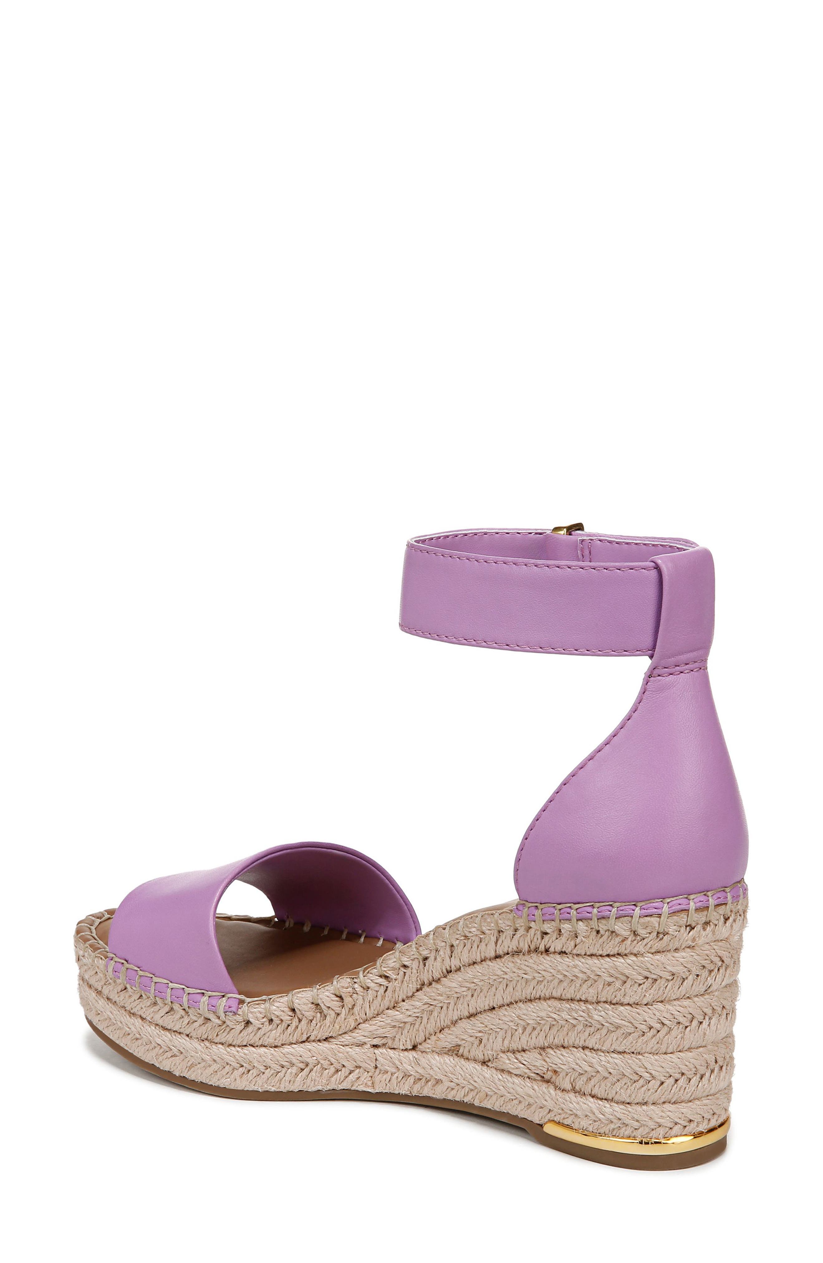 Clemens Ankle Strap Platform Wedge Sandal, Alternate, color, PURPLE