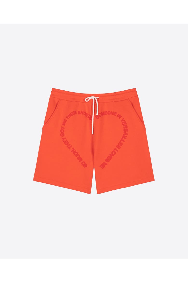HK Versailles Hearts Sweat Shorts, Main, color, Kimset Blood Orange
