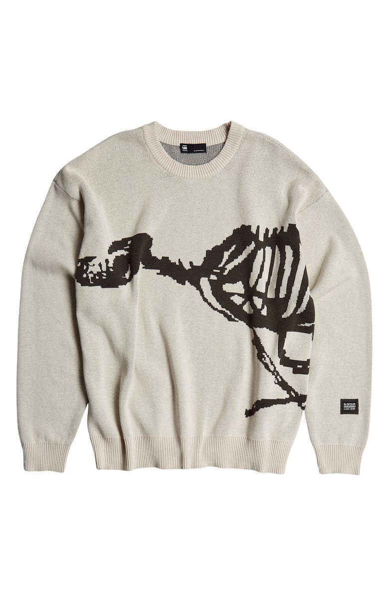 G-STAR Running Dog Graphic Organic Cotton Sweater, Alternate, color,