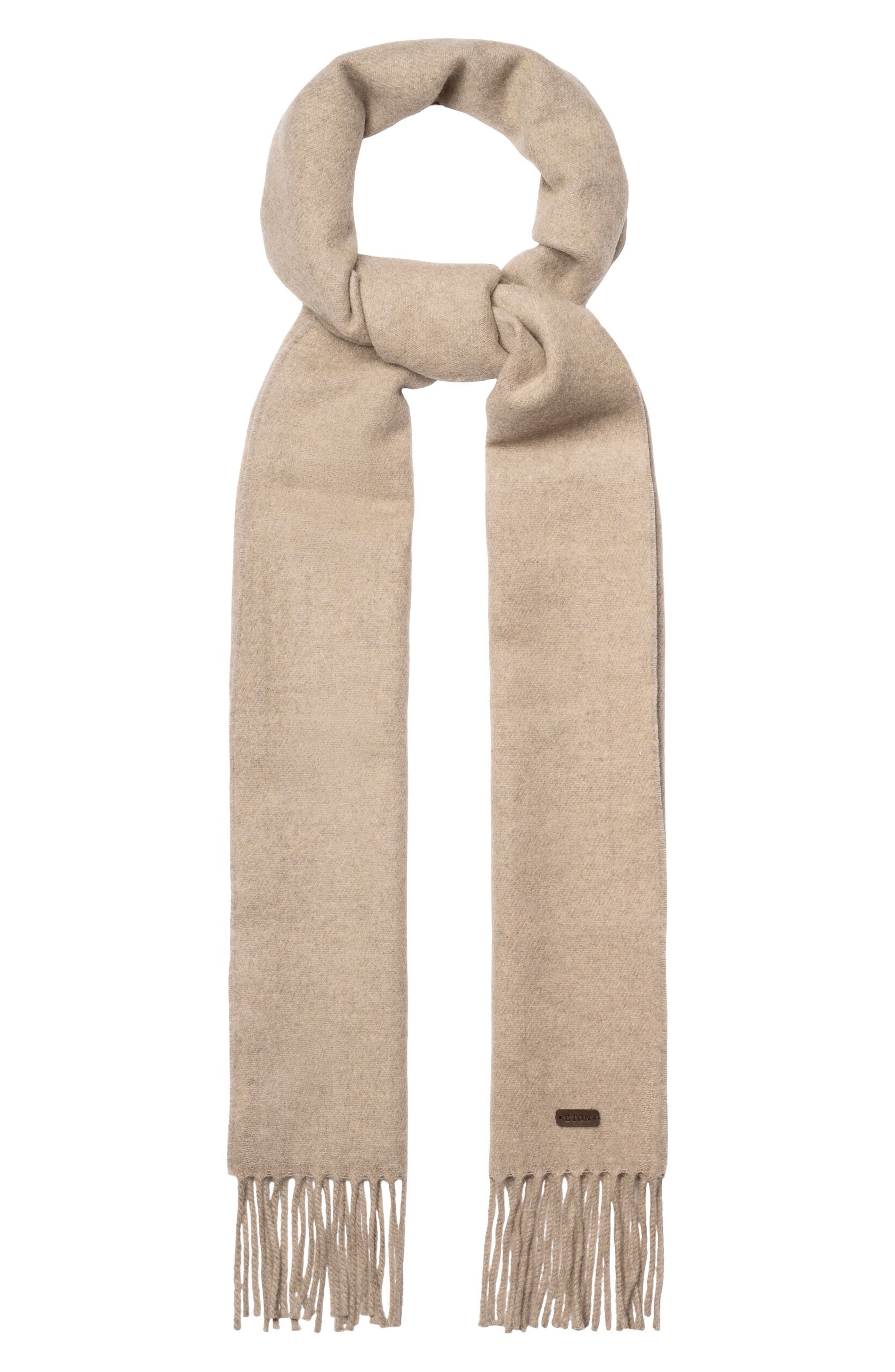 Eton Reversible Cashmere Scarf In Neutral