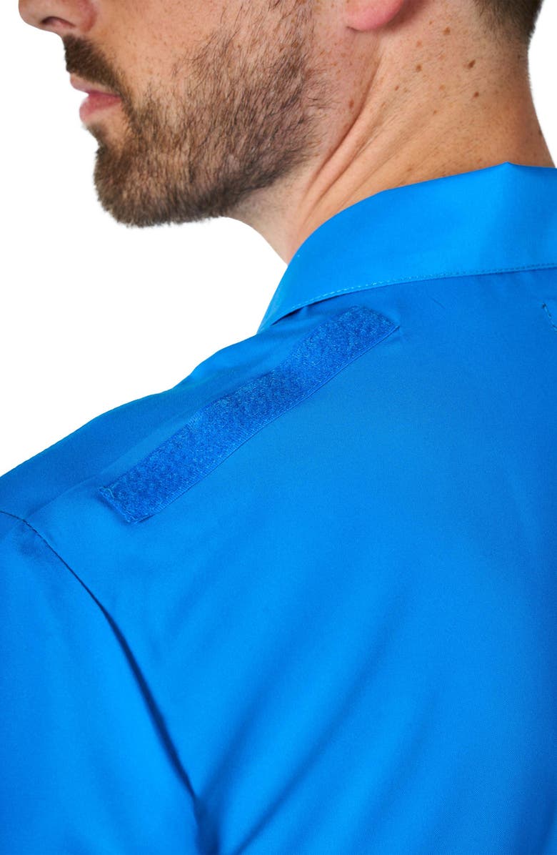 OppoSuits Superman Camp Shirt, Shorts & Removable Cape Set, Alternate, color, Red