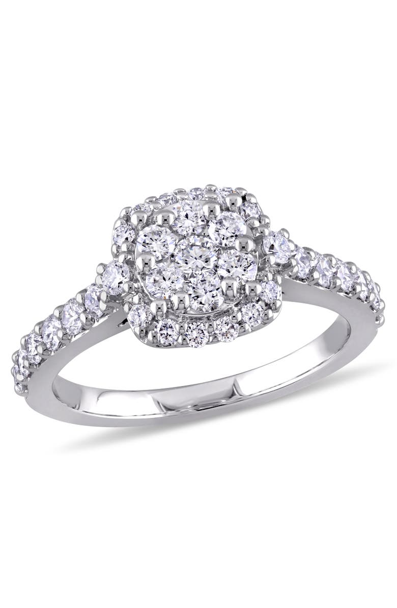 Julianna B. Diamond Cluster Halo Engagement Ring 14k, Main, color,