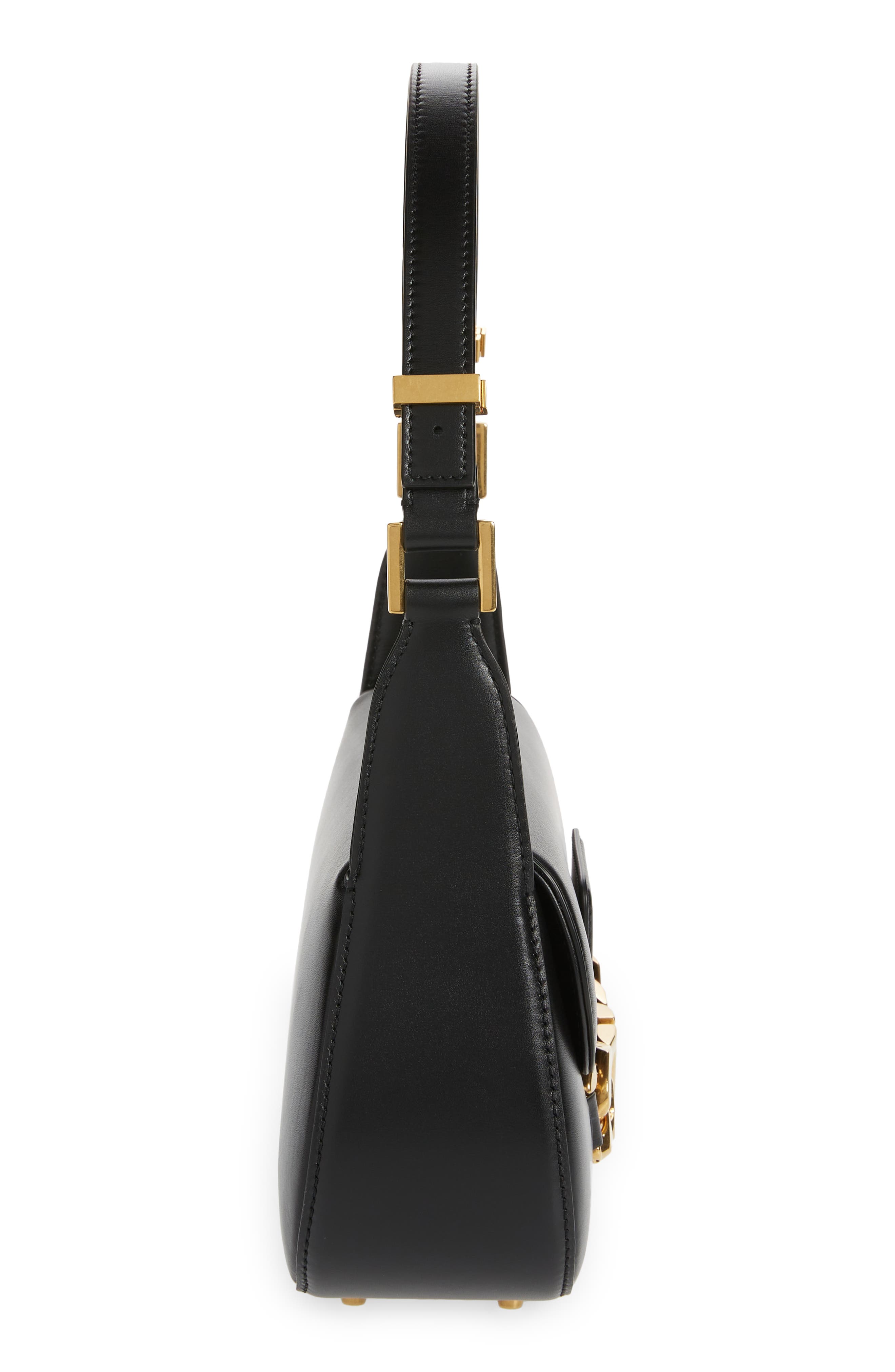 Valentino Garavani VLOGO Chain Leather Shoulder Bag, Alternate, color, 