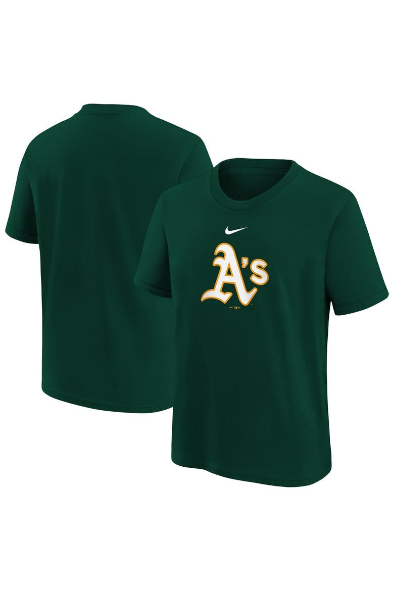 Youth Nike  Green Athletics Large Logo T-Shirt, Main, color, Green