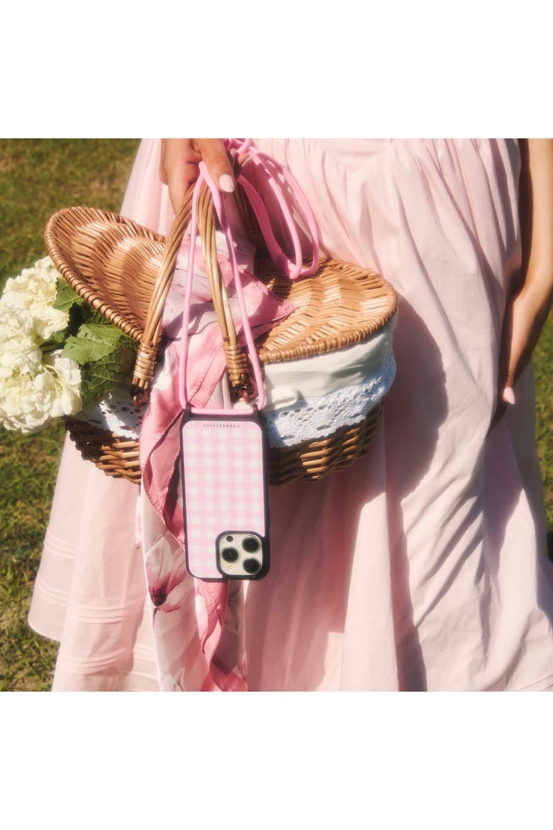 Gingham Phone Case, Alternate, color, Gingham Blush