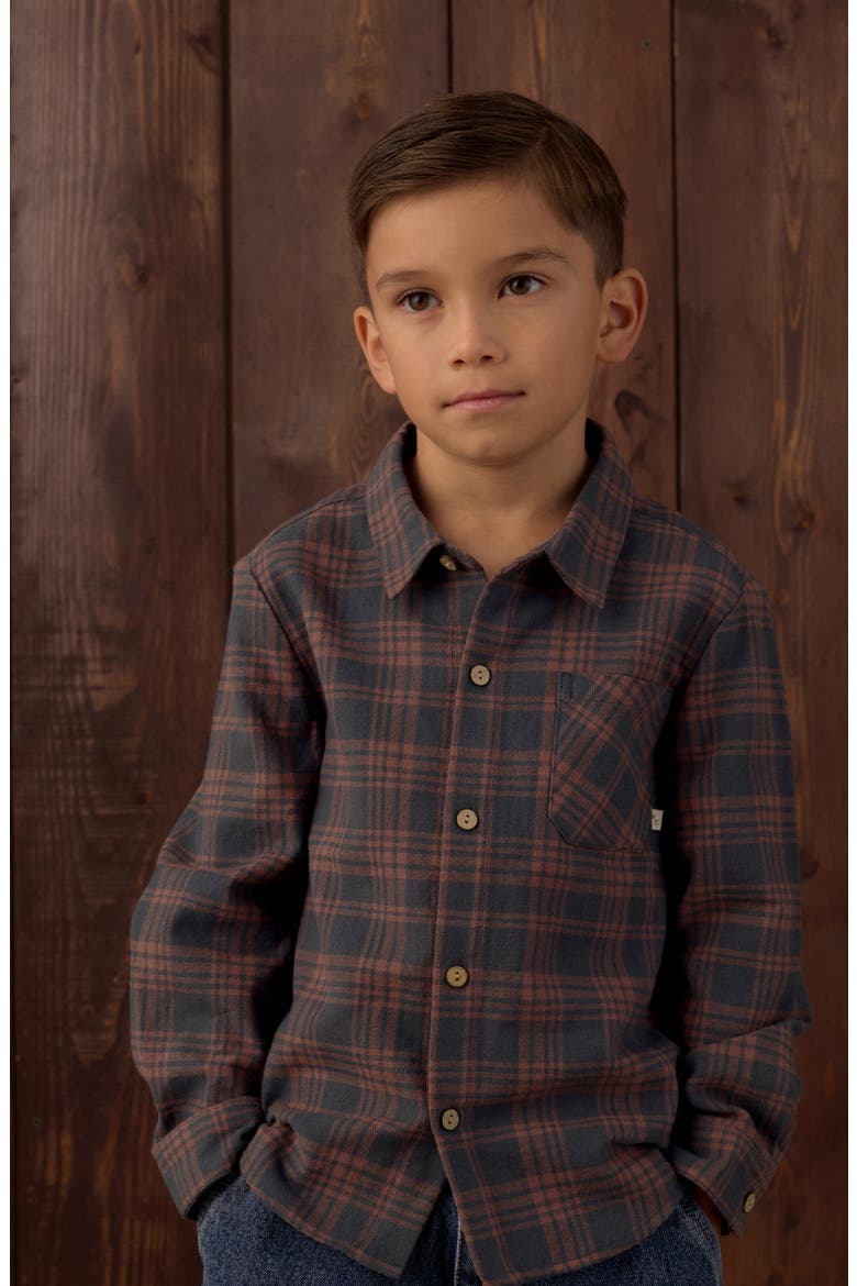 Cotton Long Sleeve Shirt, Alternate, color, MIDNIGHT