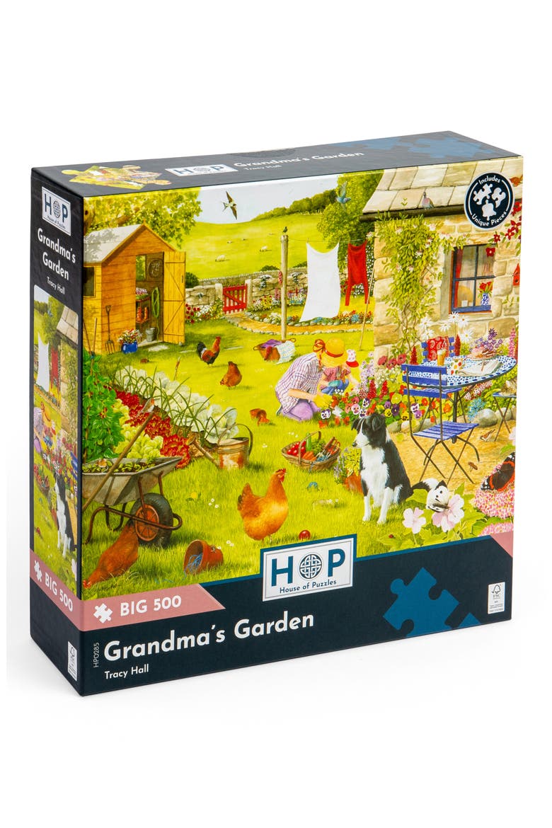 Grandma's Garden Big 500-Piece Jigsaw Puzzle, Main, color, NONE
