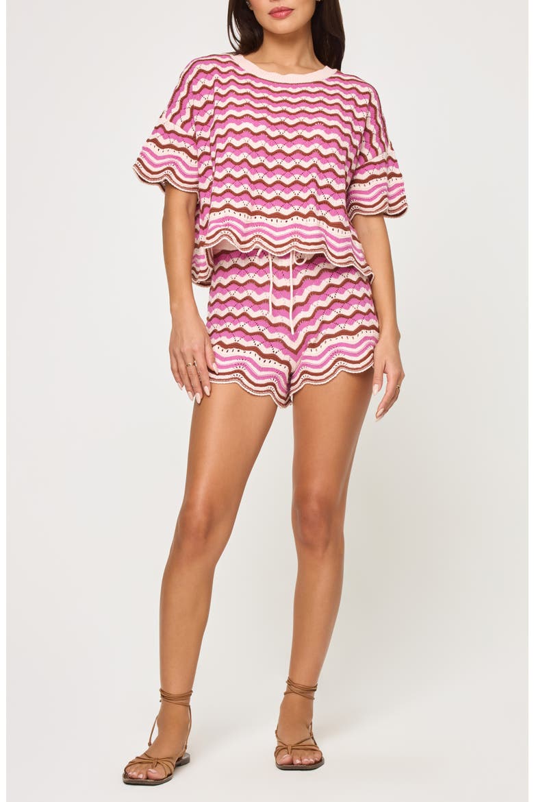 Sun Chaser Stripe Top, Alternate, color, SHELL YEAH CROCHET