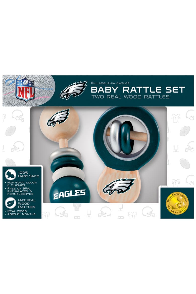 Philadelphia Eagles Baby Rattles 2-Pack, Alternate, color, Multicolor