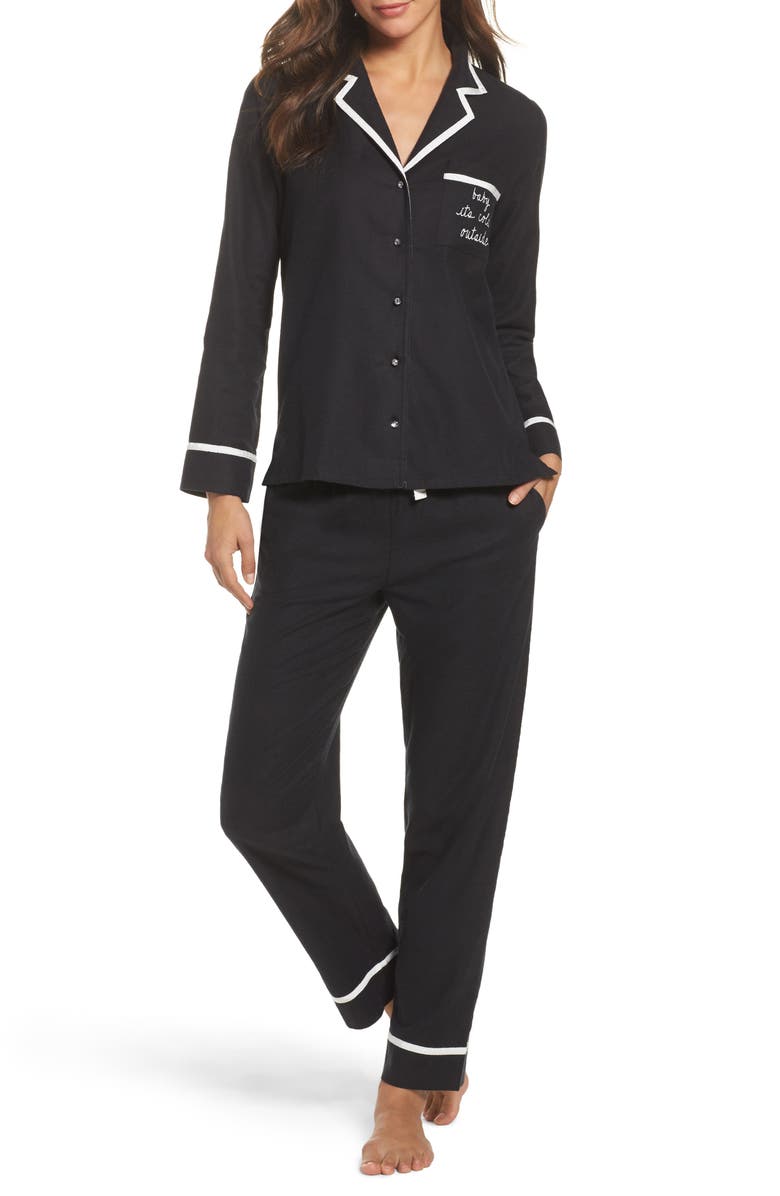 ZDNU KATE SPADE kate spade new york flannel pajamas, Main, color, 