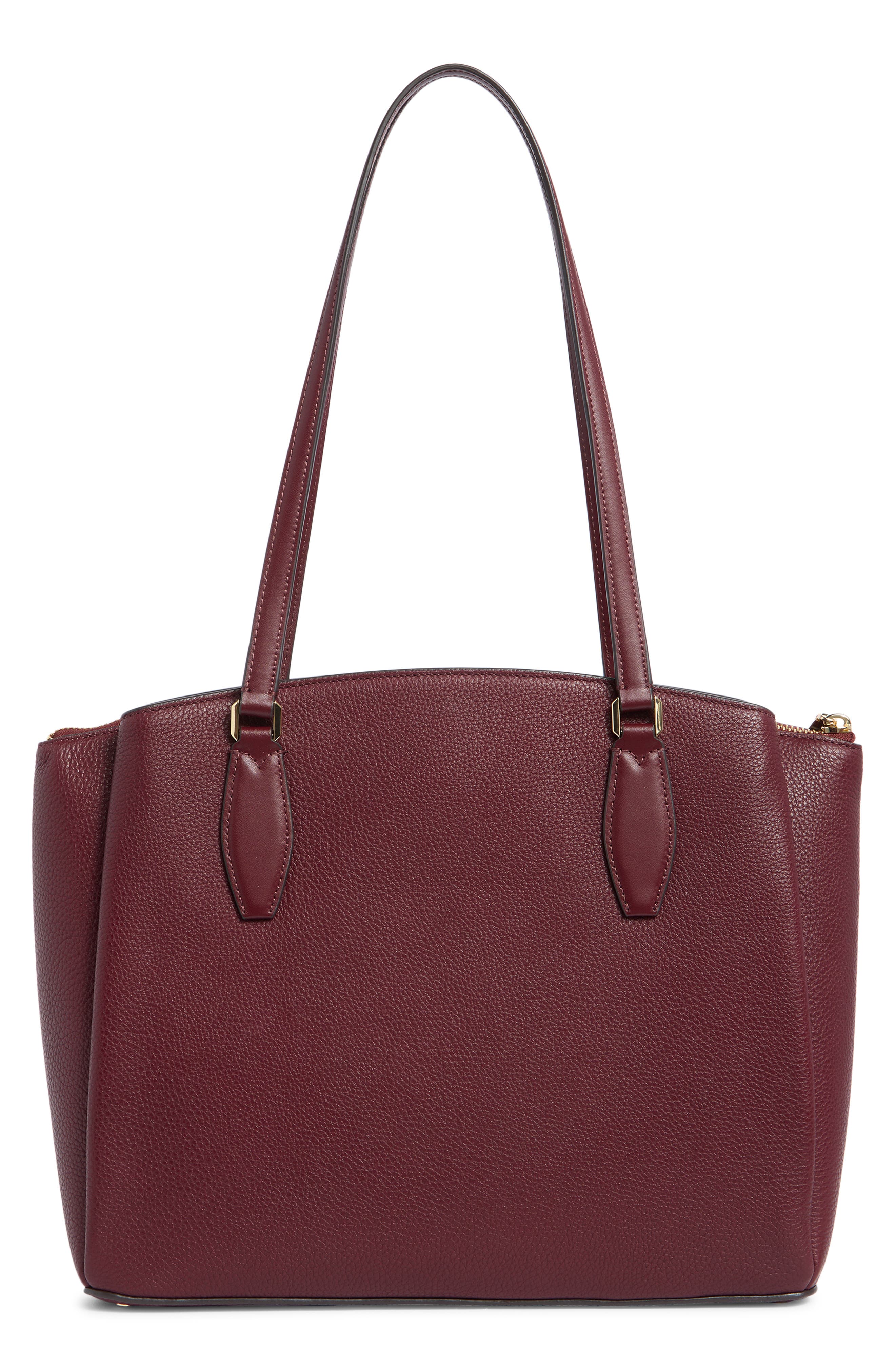 monet large triple compartment tote bag, Alternate, color, DARK MERLOT