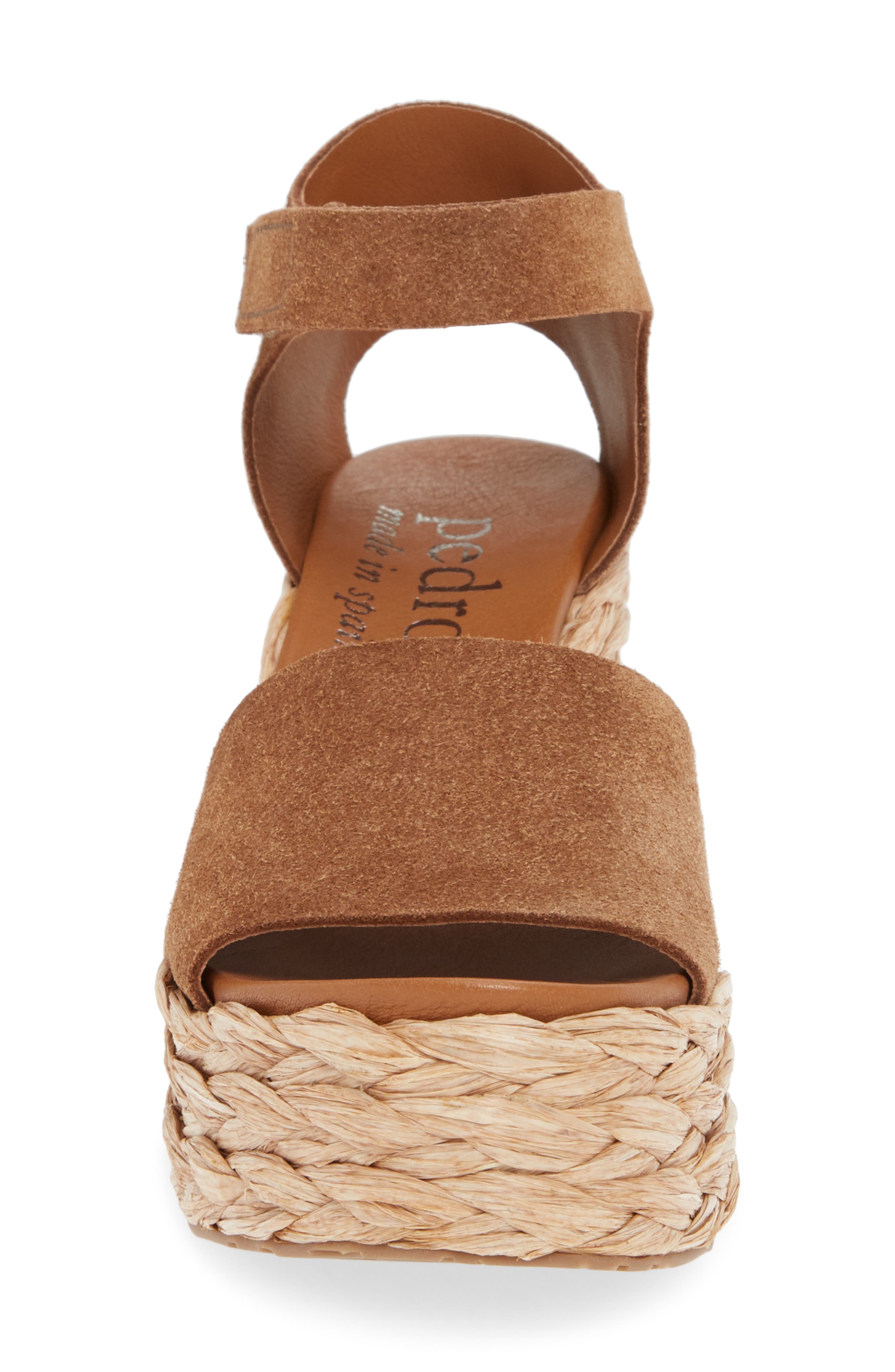 Dory Raffia Wedge Sandal, Alternate, color, HAZELNUT