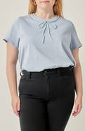 English Factory Beaded Bow T-Shirt