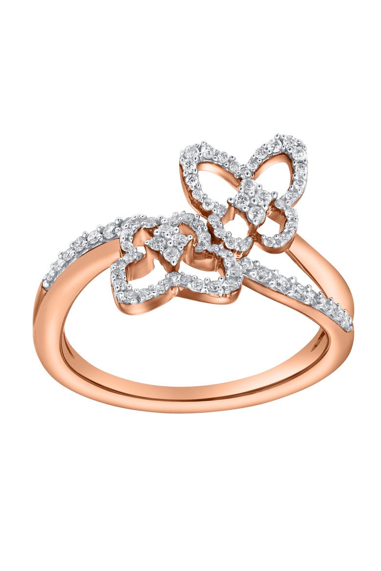 Blush Entwine 0.65 Ct 10K Gold Diamond Ring, Main, color, 14K White Gold