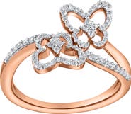 LuvMyJewelry Blush Entwine 0.65 Ct 10K Gold Diamond Ring