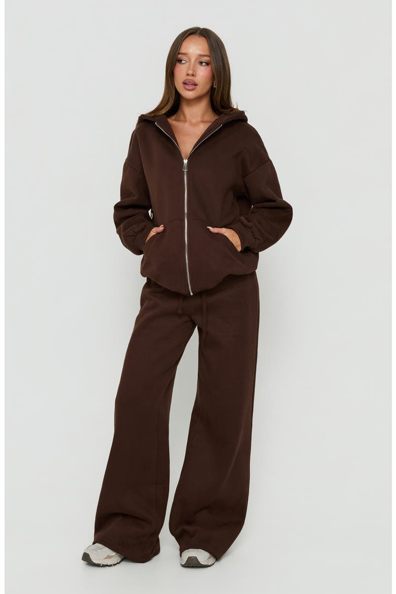 Peytan Full Zip Hoodie, Alternate, color, BROWN