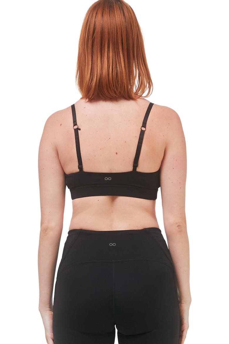 Uplift V Neck Sports Bralette, Alternate, color, Metropolis Black