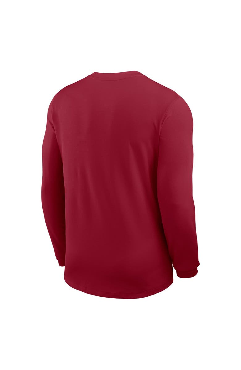 Nike Men's Nike Crimson Alabama Crimson Tide 2025 Sideline Coach UV Performance Long Sleeve T-Shirt, Alternate, color, Crimson