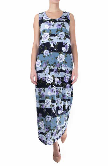 Nina Leonard Patterned Maxi Dress