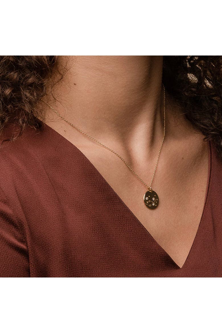 14k Gold Plated Star Constellation Necklace 12 Zodiac Signs Gift Guide, Alternate, color, Gold - Aquarius