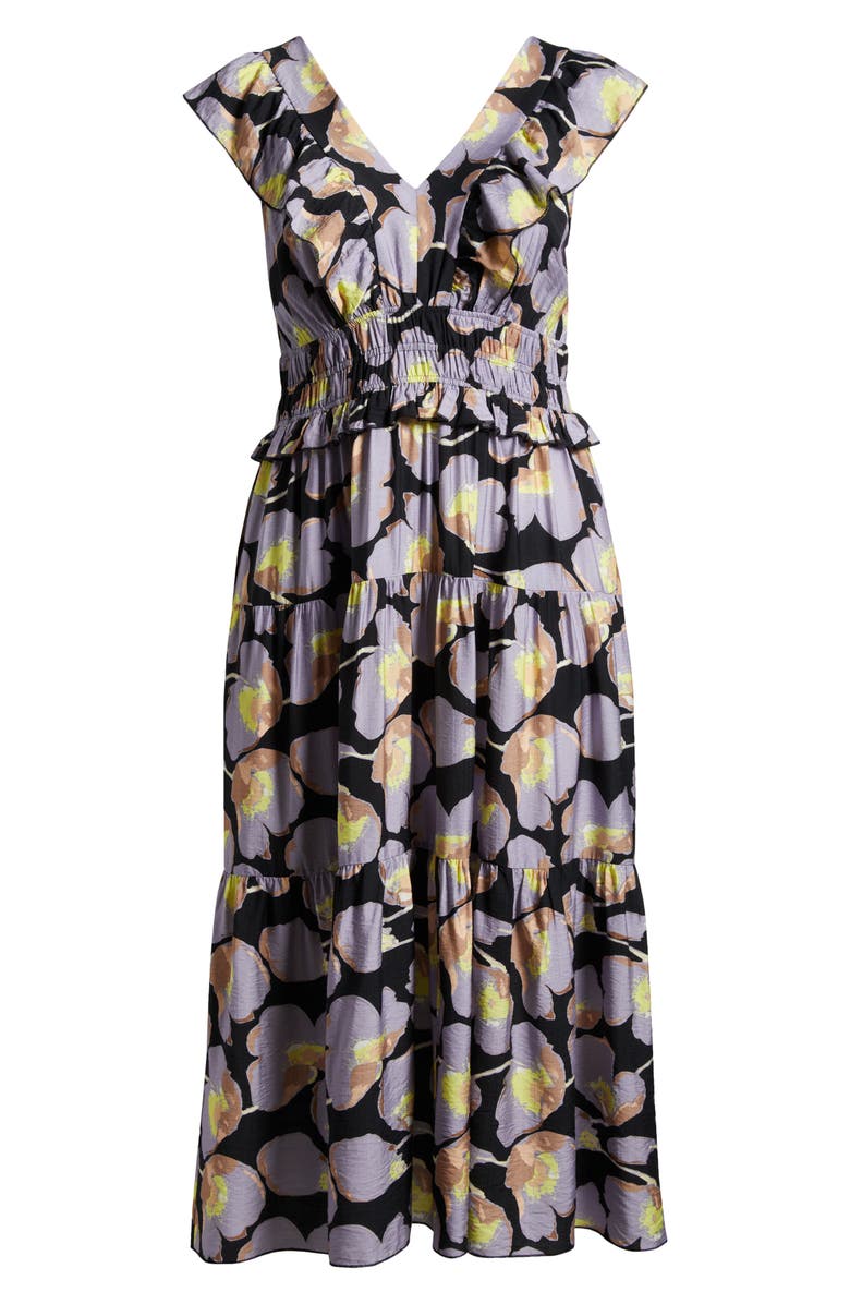 MELLODAY Floral Tiered Maxi Dress, Alternate, color,