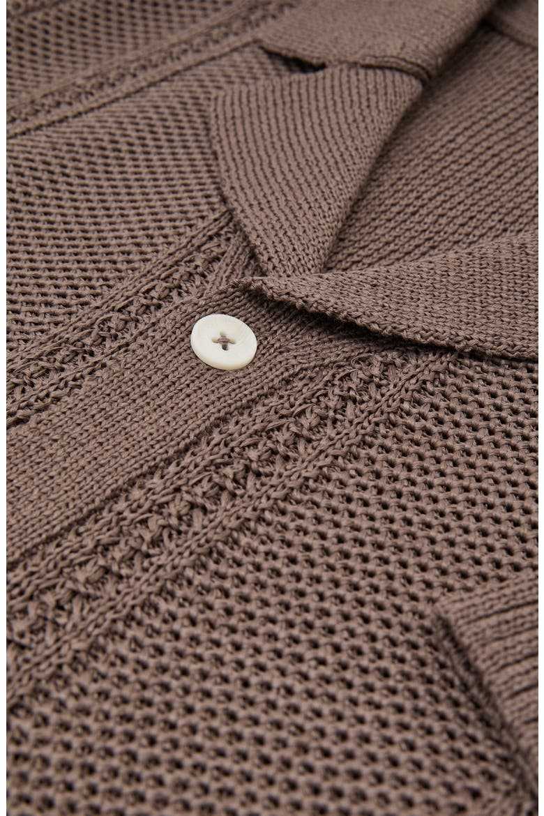 Rafael Short Sleeve Sweater, Alternate, color, TAUPE BROWN