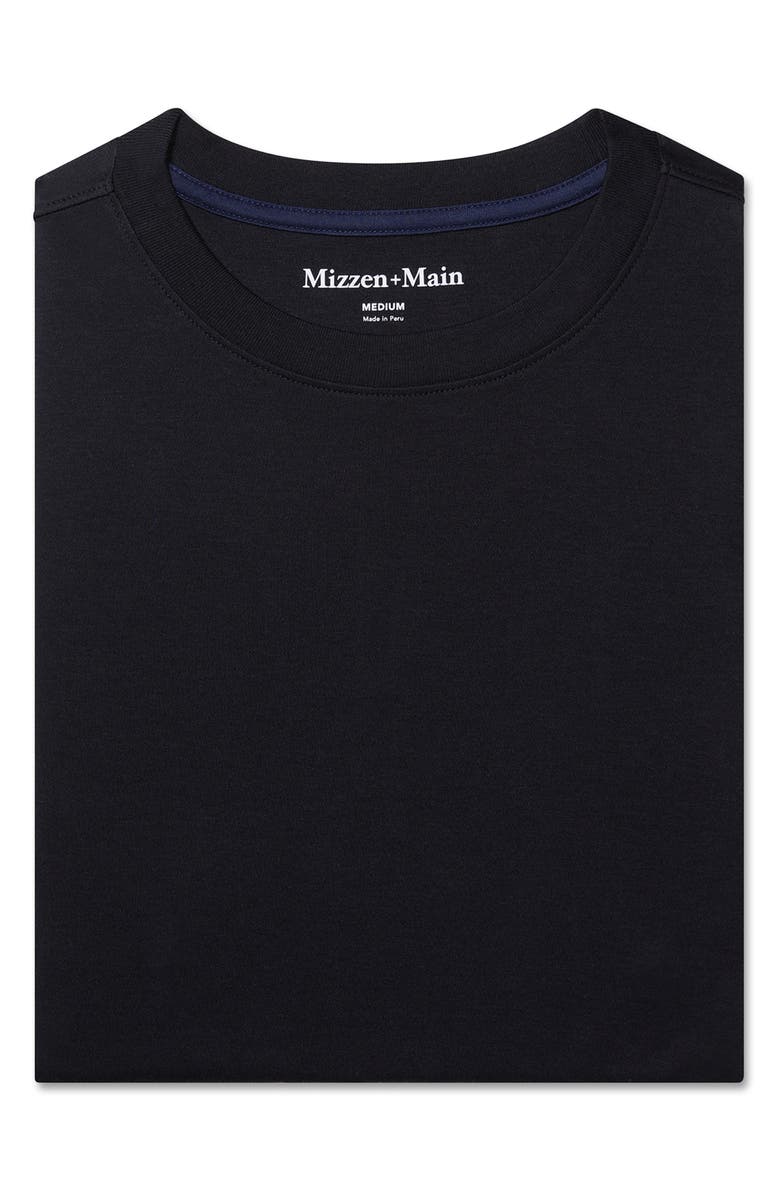 Mizzen+Main Palmer Solid Pima Cotton T-Shirt, Alternate, color, Black
