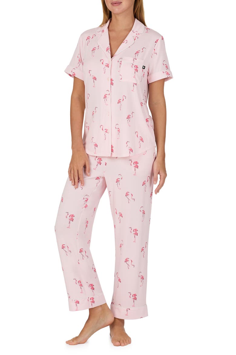 print crop pajamas, Alternate, color, PINK MULTI