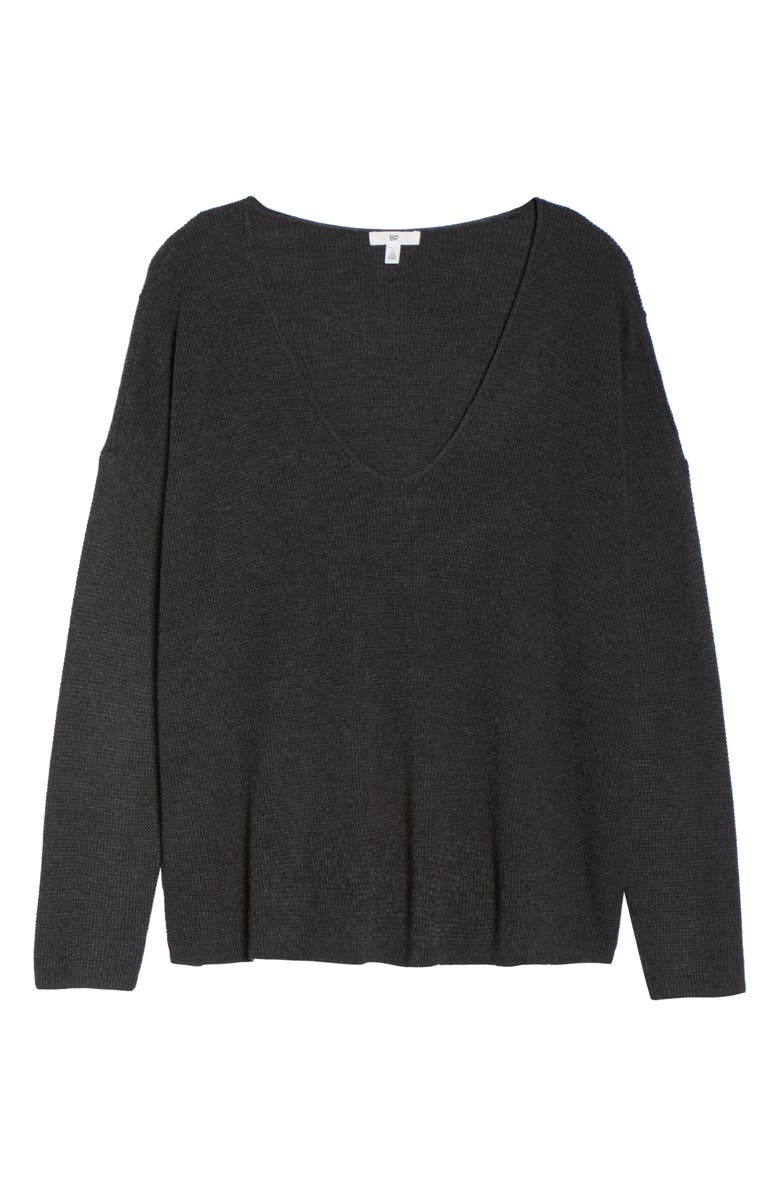 BP. Textured Stitch V-Neck Pullover, Alternate, color,