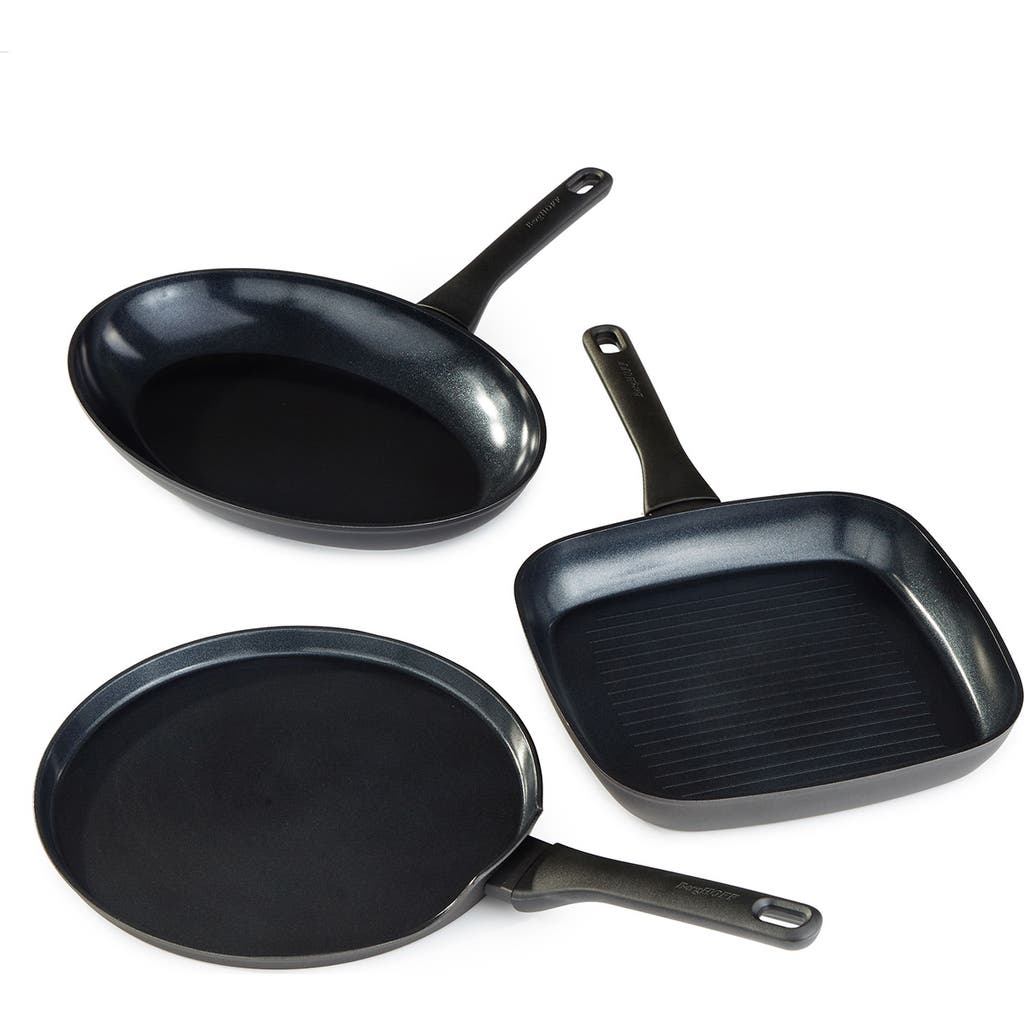 Berghoff Dina Helix 3-piece Cookware Set In Black