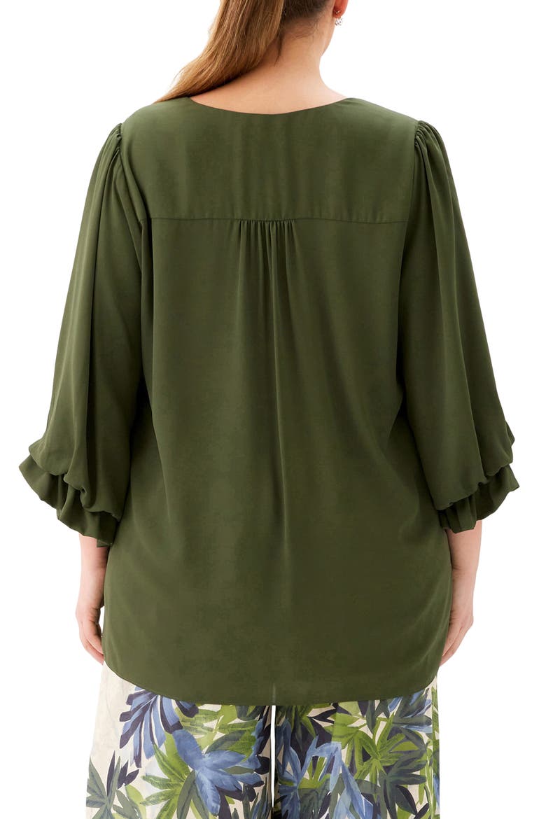 Layered Sleeve Asymmetric Top, Alternate, color, LIGHT OLIVE