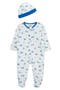 Golf Links Print Cotton Footie & Hat Set