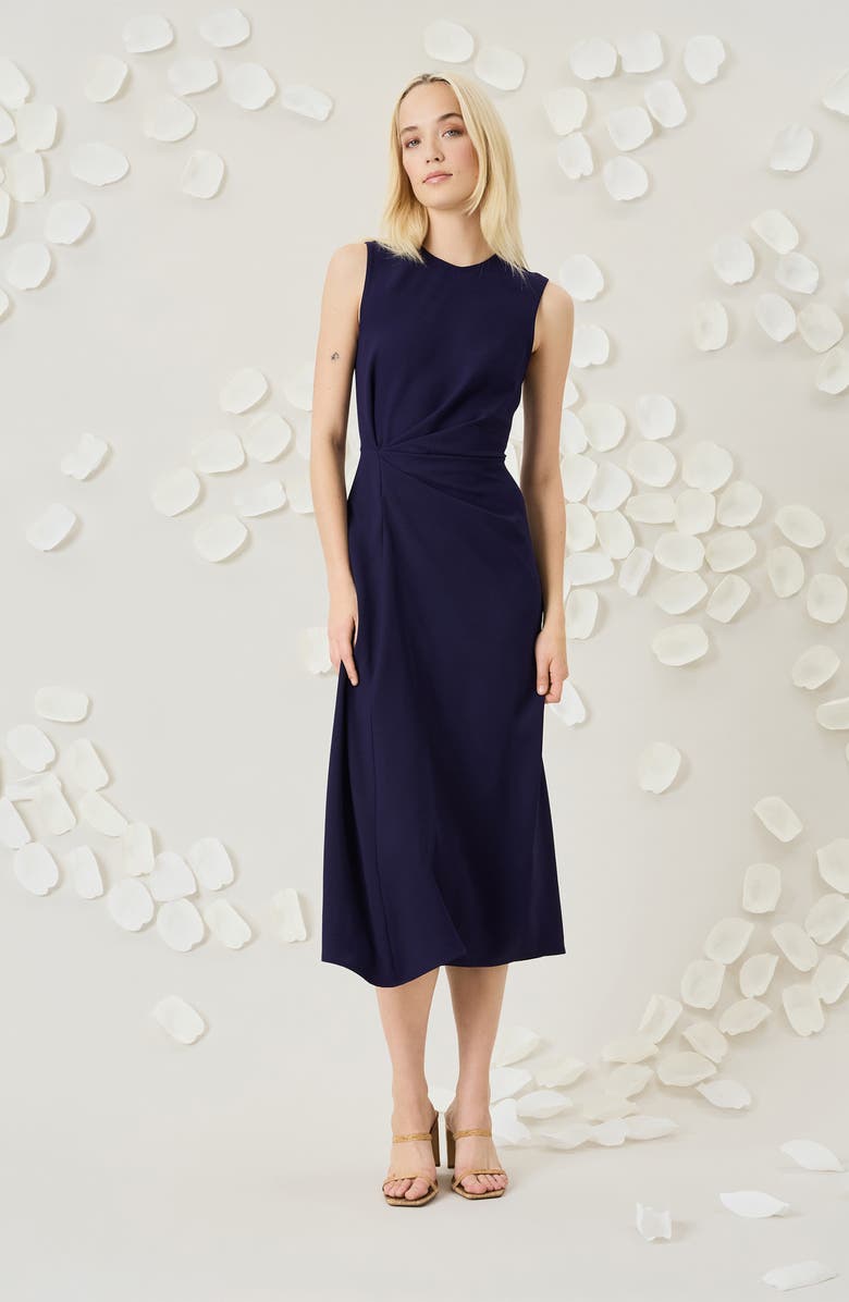 Luxely Nixie Sleeveless Crepe Midi Dress, Alternate, color, 