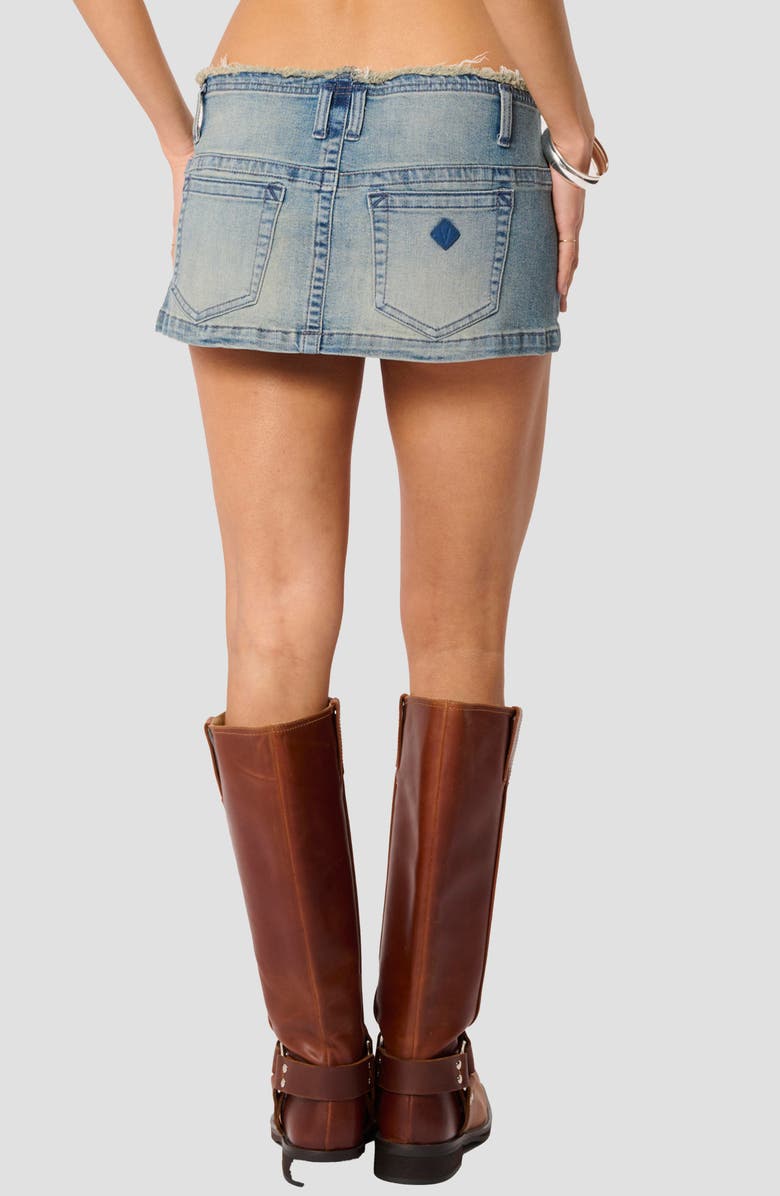ABRAND A Low Mini Denim Skirt, Alternate, color, Mikey