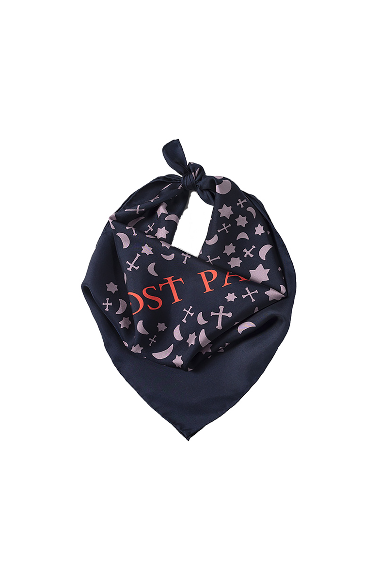 Lost Pattern NYC "Lexicon" Silk Bandana, Alternate, color, Blue