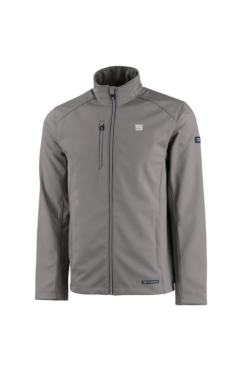 Cutter & Buck Men's Cutter & Buck Gray New York Giants Evoke Eco Softshell Recycled Full-Zip Jacket, Alternate, color, 
