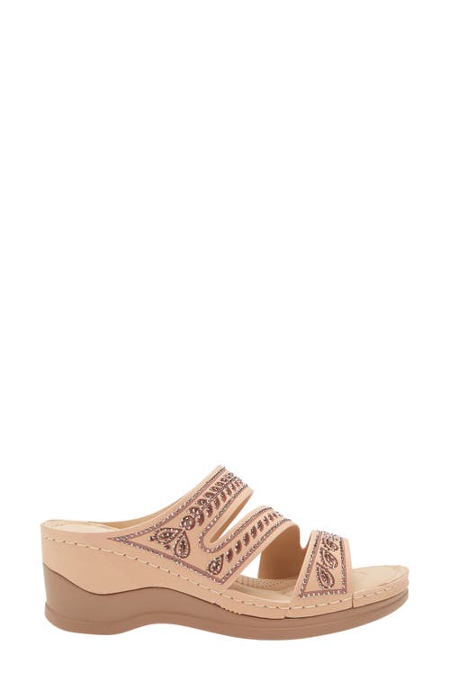 Extreme By Eddie Marc Embellished Wedge Sandal