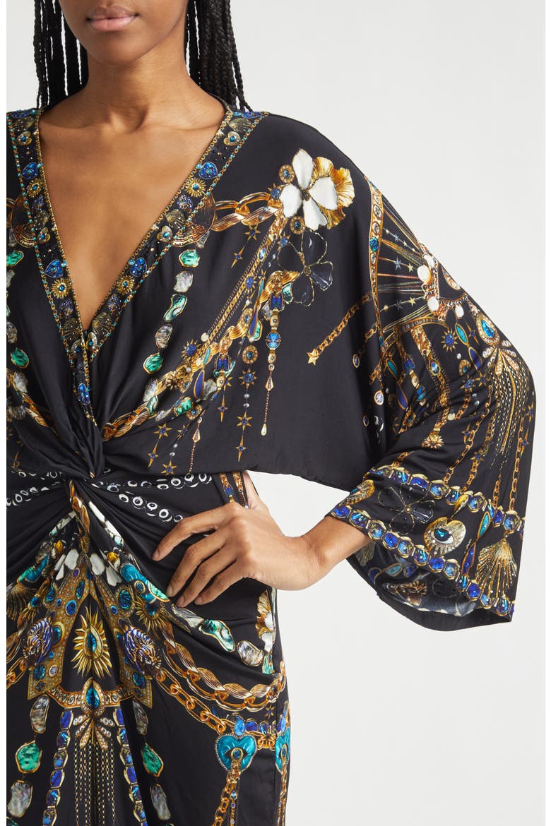 Camilla Amulets & Alchemy Print Twist Front Long Sleeve Jersey Dress ...
