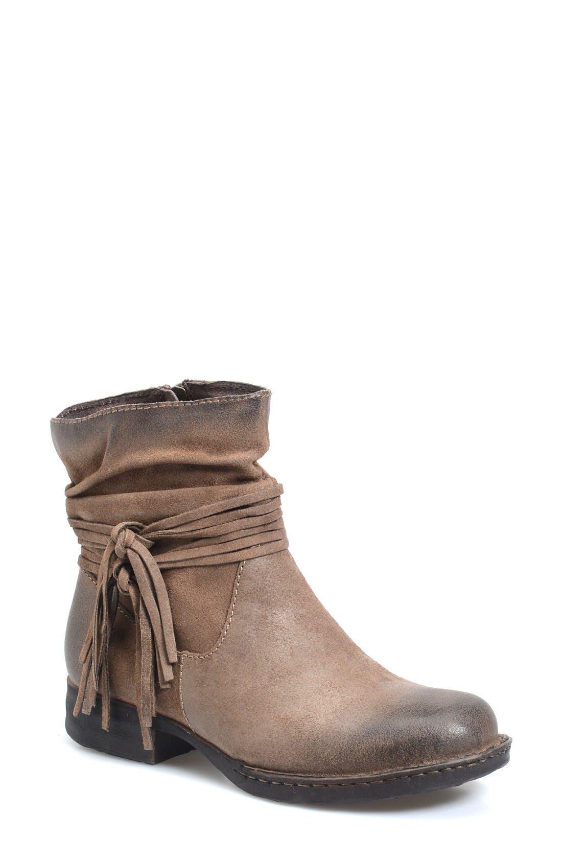 'Cross' Bootie, Main, color, TAUPE DISTRESSED LEATHER