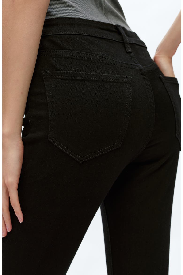 High Waist Bootcut Jeans, Alternate, color, SOLID BLACK