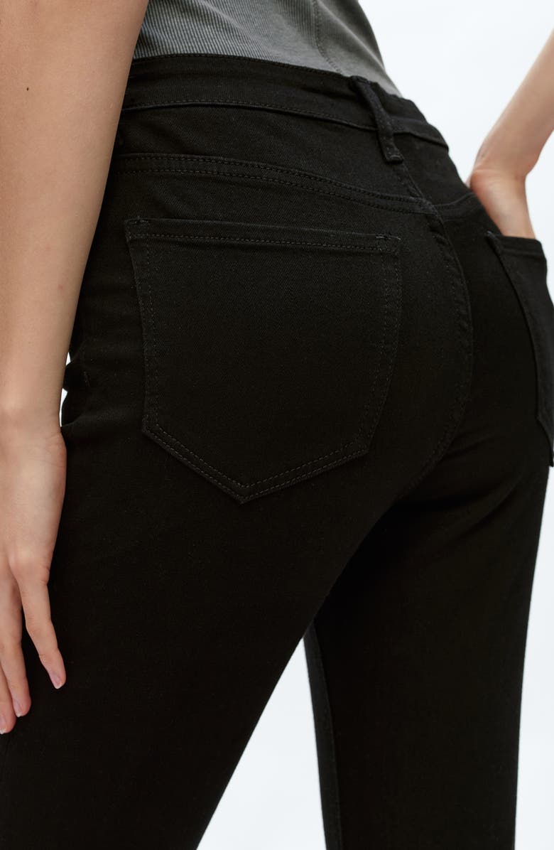 Bayeas High Waist Bootcut Jeans, Alternate, color, Solid Black