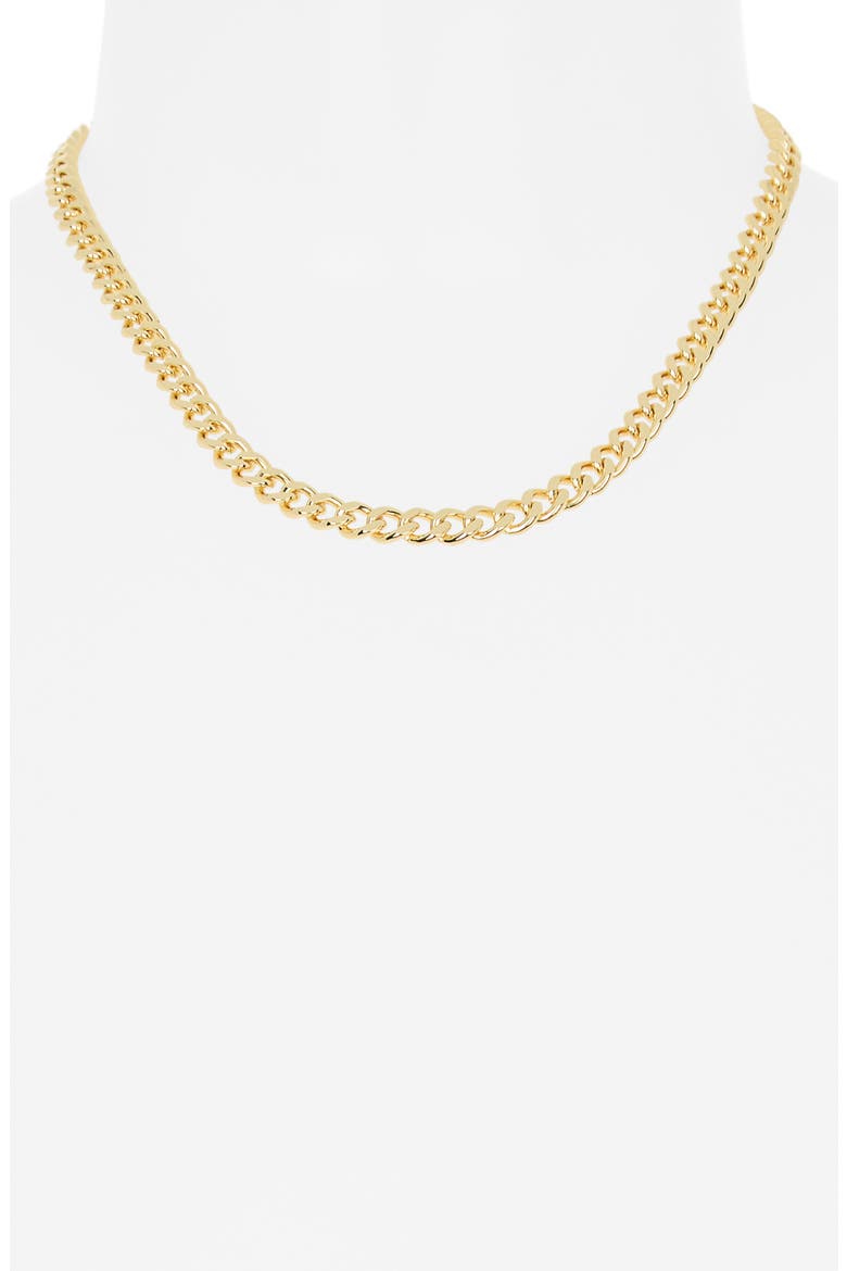 Millie Curb Chain Necklace, Alternate, color, GOLD