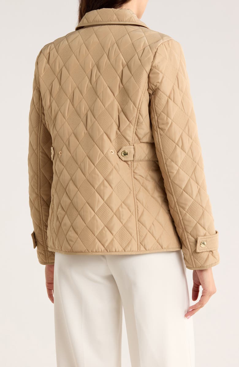 Michael Kors Diamond Quilted Jacket, Alternate, color, Khaki