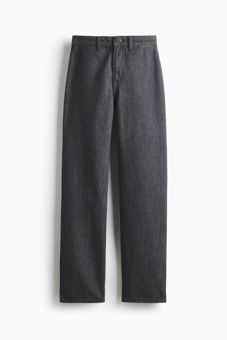 Straight High Jeans, Alternate, color, Denim gray