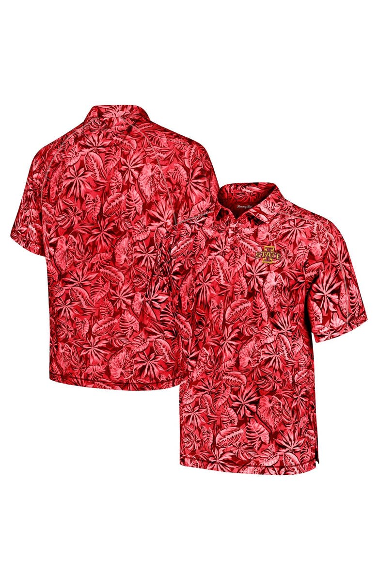 Tommy Bahama Men's Tommy Bahama Cardinal Iowa State Cyclones Tropical Score IslandZone Polo, Main, color, 