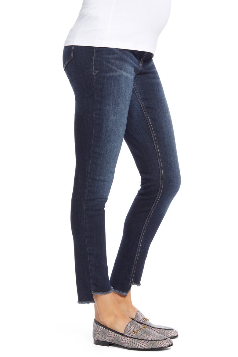 Step Hem Skinny Maternity Jeans, Alternate, color, RAQUEL