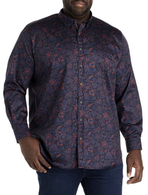 Robert Graham Big & Tall Andson Sport Shirt In Navy