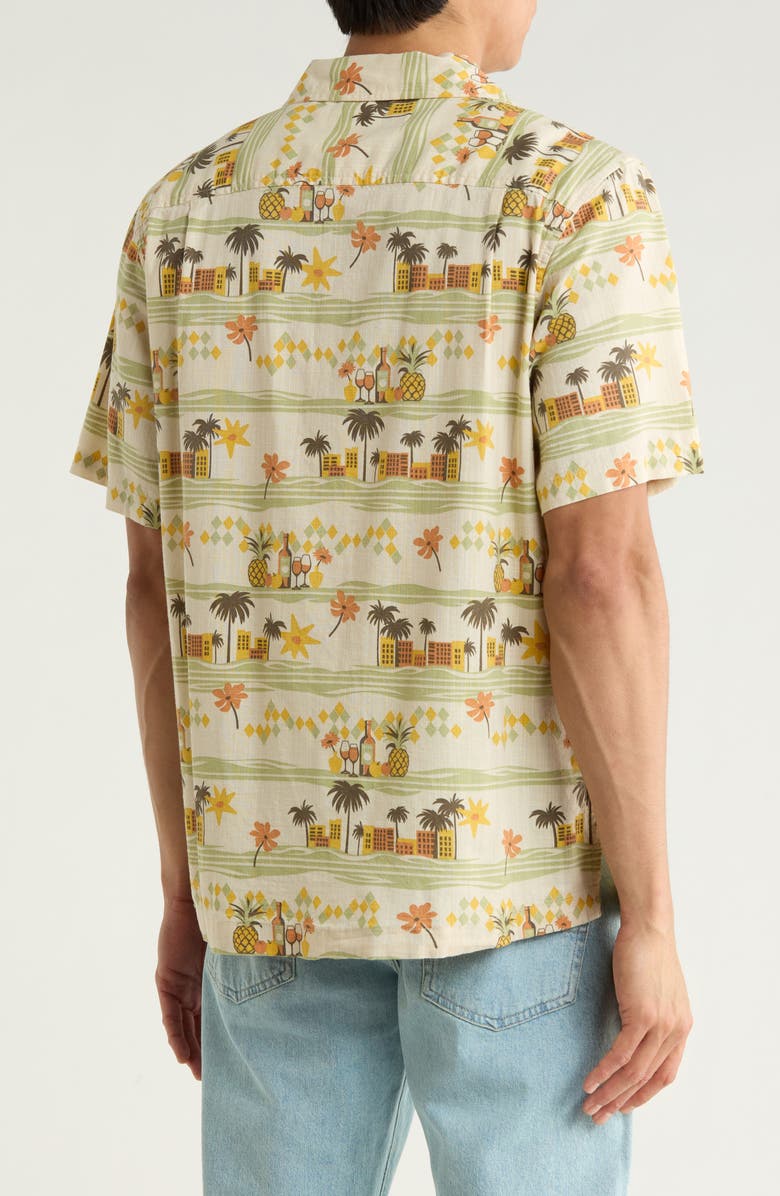 Lucky Brand Print Camp Shirt, Alternate, color, Natural Multi Print