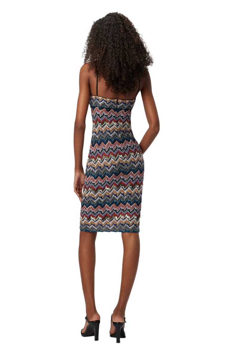 Missoni Lingerie Midi Dress With Floral Lace, Alternate, color, Multicoloured